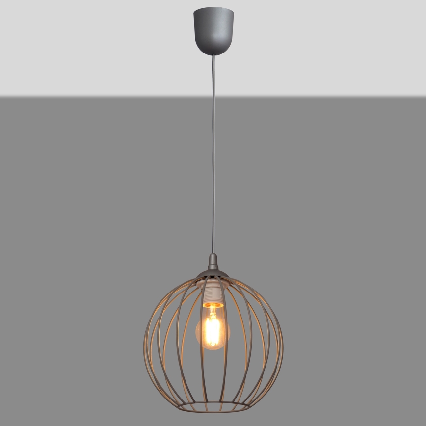 Luster na sajli MERCURE 1xE27/15W/230V siva