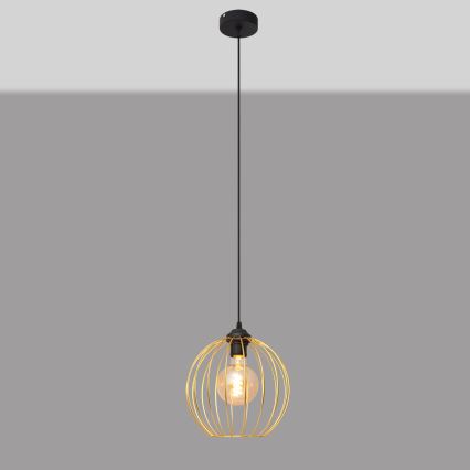 Luster na sajli MERCURE 1xE27/15W/230V zlatna/crna