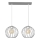 Luster na sajli MERCURE 2xE27/15W/230V siva