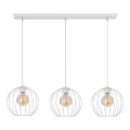 Luster na sajli MERCURE 3xE27/15W/230V bijela