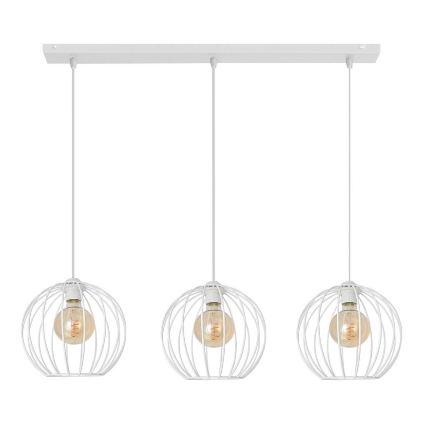 Luster na sajli MERCURE 3xE27/15W/230V bijela