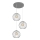 Luster na sajli MERCURE 3xE27/15W/230V siva