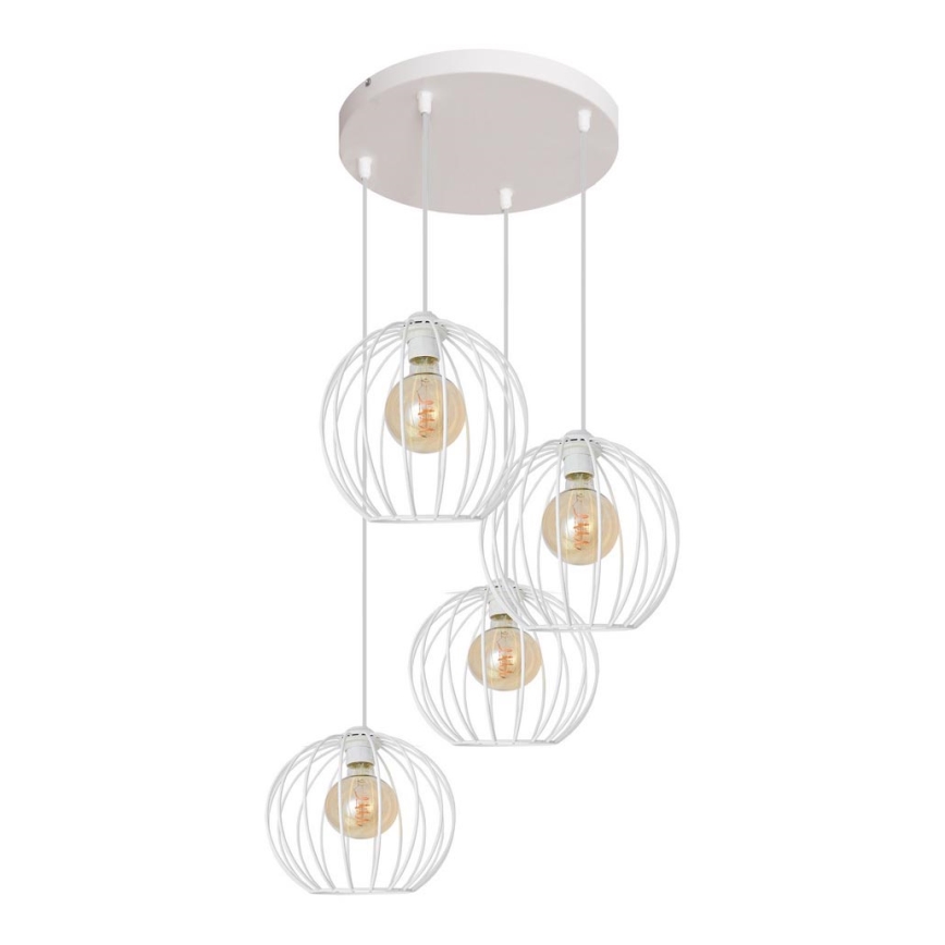 Luster na sajli MERCURE 4xE27/15W/230V bijela