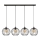 Luster na sajli MERCURE 4xE27/15W/230V crna