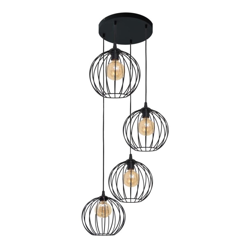 Luster na sajli MERCURE 4xE27/15W/230V