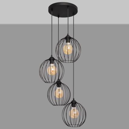 Luster na sajli MERCURE 4xE27/15W/230V