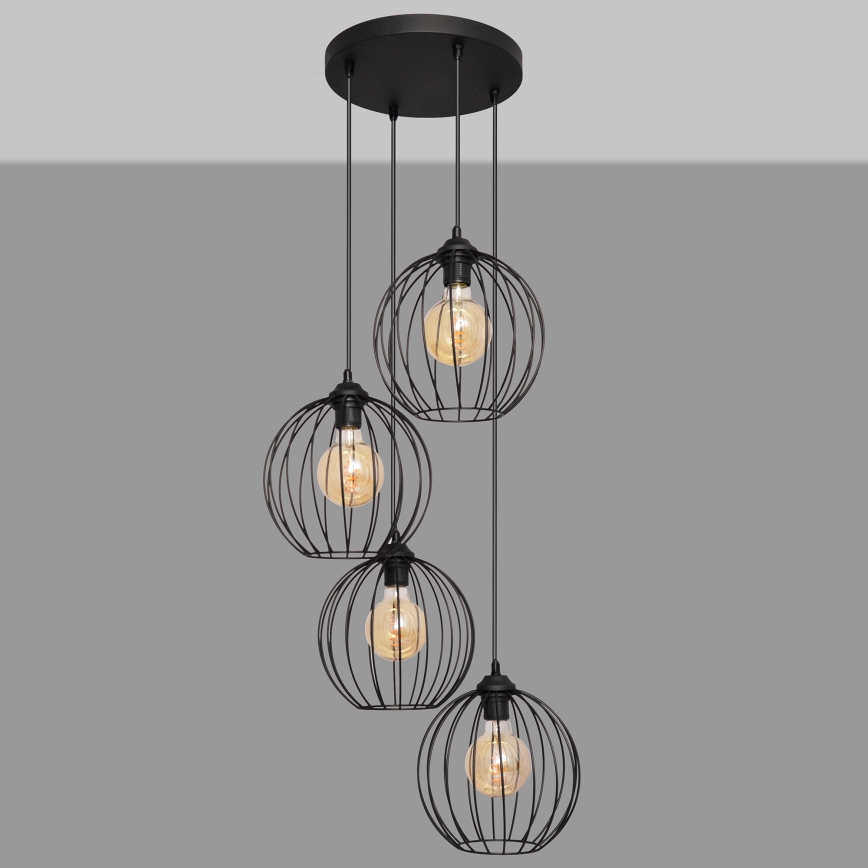 Luster na sajli MERCURE 4xE27/15W/230V