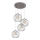 Luster na sajli MERCURE 4xE27/15W/230V siva