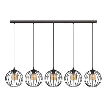 Luster na sajli MERCURE 5xE27/15W/230V crna