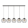 Luster na sajli MERCURE 5xE27/15W/230V crna