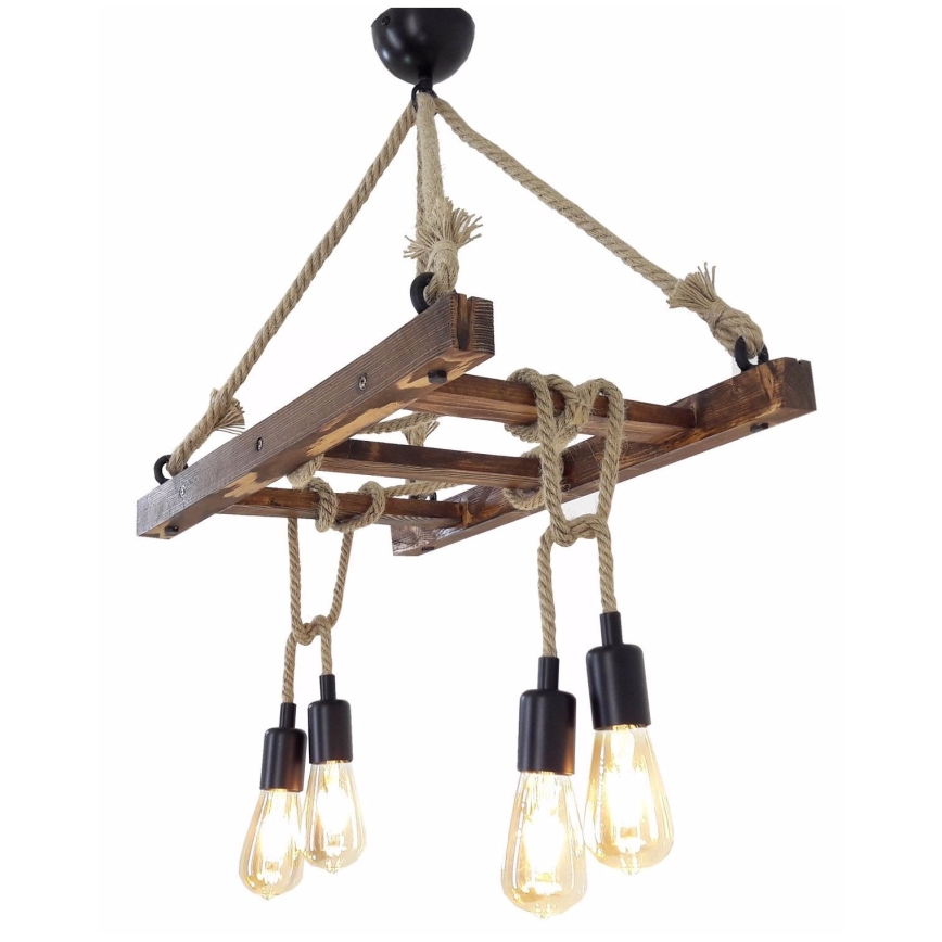 Luster na sajli MERDIVEN 4xE27/40W/230V