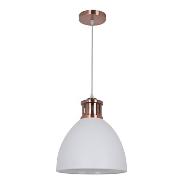 Luster na sajli METAL 1xE27/15W/230V bakrena/bijela