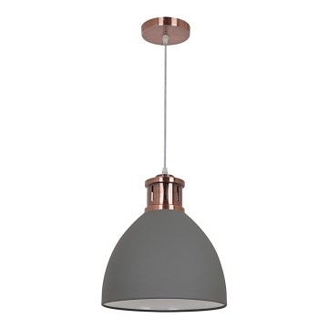 Luster na sajli METAL 1xE27/15W/230V bakrena/siva