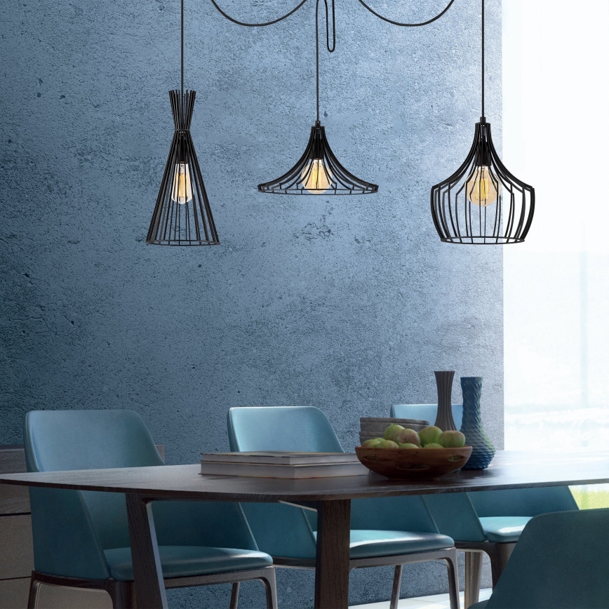 Luster na sajli MEZOPOTAMYA 3xE27/40W/230V pauk