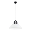 Luster na sajli MIGOT 1xE27/15W/230V crna/sjajni krom
