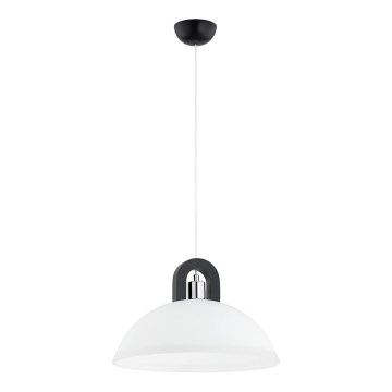 Luster na sajli MIGOT 1xE27/15W/230V crna/sjajni krom