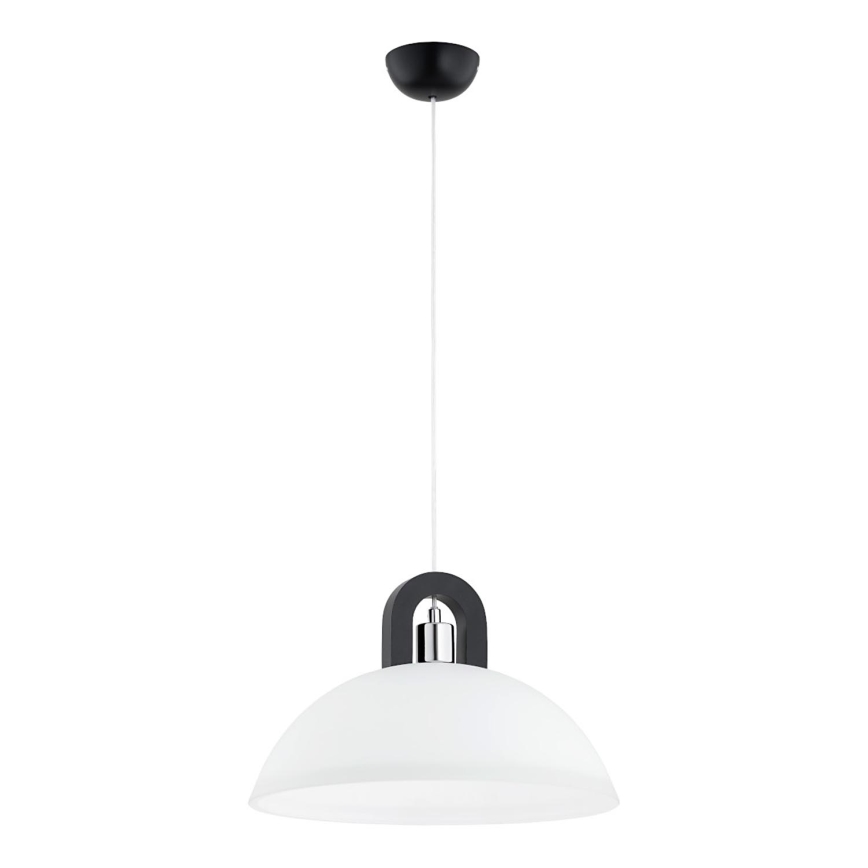 Luster na sajli MIGOT 1xE27/15W/230V crna/sjajni krom