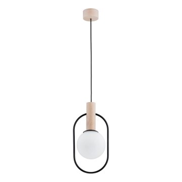 Luster na sajli MIKI 1xE14/10W/230V crna/bež