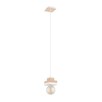 Luster na sajli MIKO 1xE27/15W/230V bijela/bež