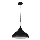 Luster na sajli MIKO 1xE27/60W/230V pr. 32 cm crna