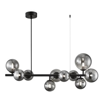 Luster na sajli MILA 10xG9/9W/230V crna/siva