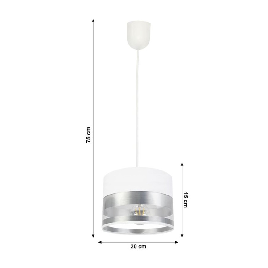 Luster na sajli MILO 1xE27/60W/230V srebrna