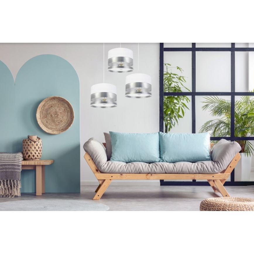 Luster na sajli MILO 3xE27/60W/230V srebrna