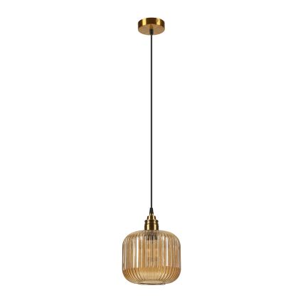 Luster na sajli MILOU 1xE27/15W/230V zlatna/zadimljena bež