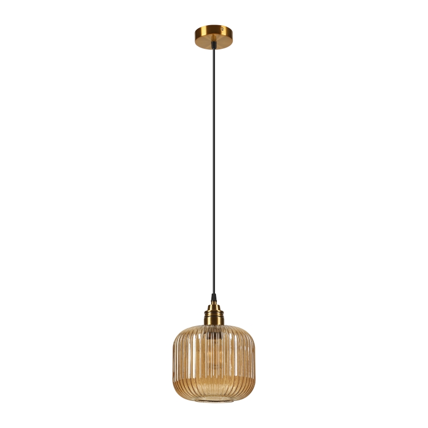 Luster na sajli MILOU 1xE27/15W/230V zlatna/zadimljena bež