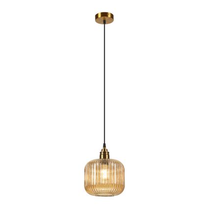 Luster na sajli MILOU 1xE27/15W/230V zlatna/zadimljena bež