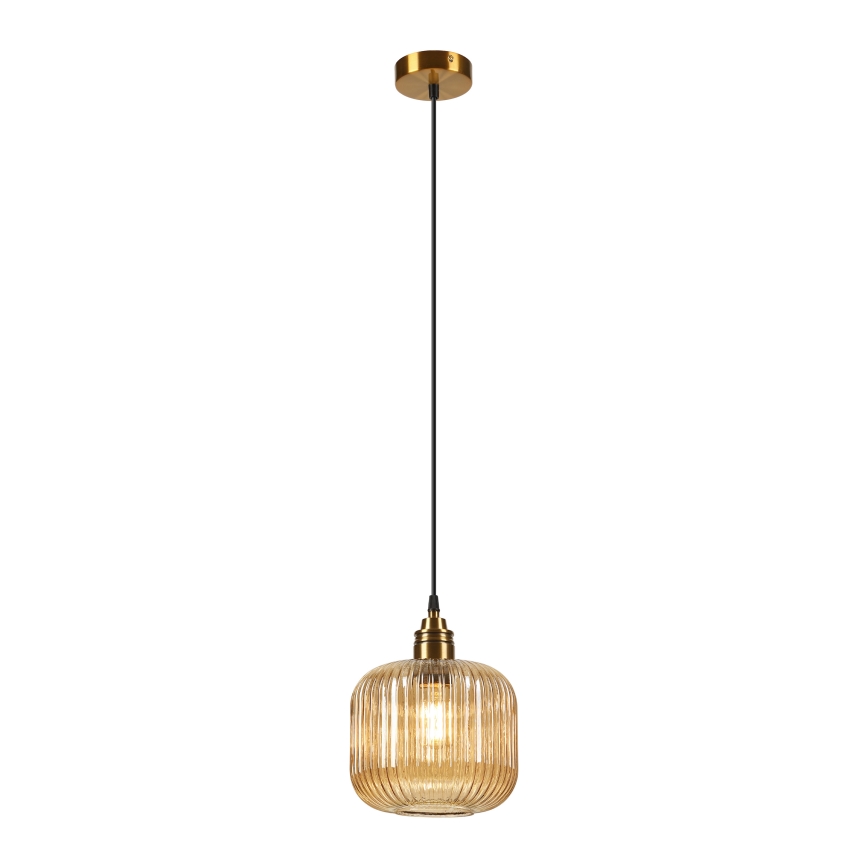 Luster na sajli MILOU 1xE27/15W/230V zlatna/zadimljena bež