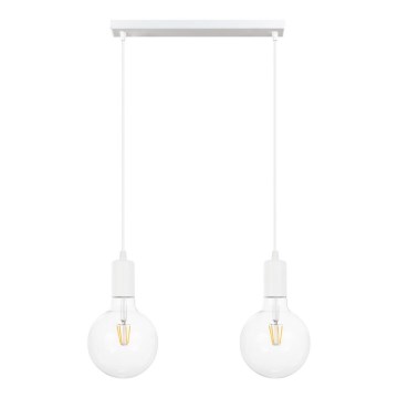 Luster na sajli MIROS 2xE27/60W/230V bijela