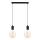 Luster na sajli MIROS 2xE27/60W/230V crna