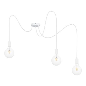 Luster na sajli MIROS 3xE27/60W/230V bijela