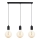 Luster na sajli MIROS 3xE27/60W/230V crna
