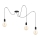 Luster na sajli MIROS 3xE27/60W/230V pauk crna