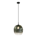Luster na sajli MIRROR 1xE27/14W/230V dimno zelena