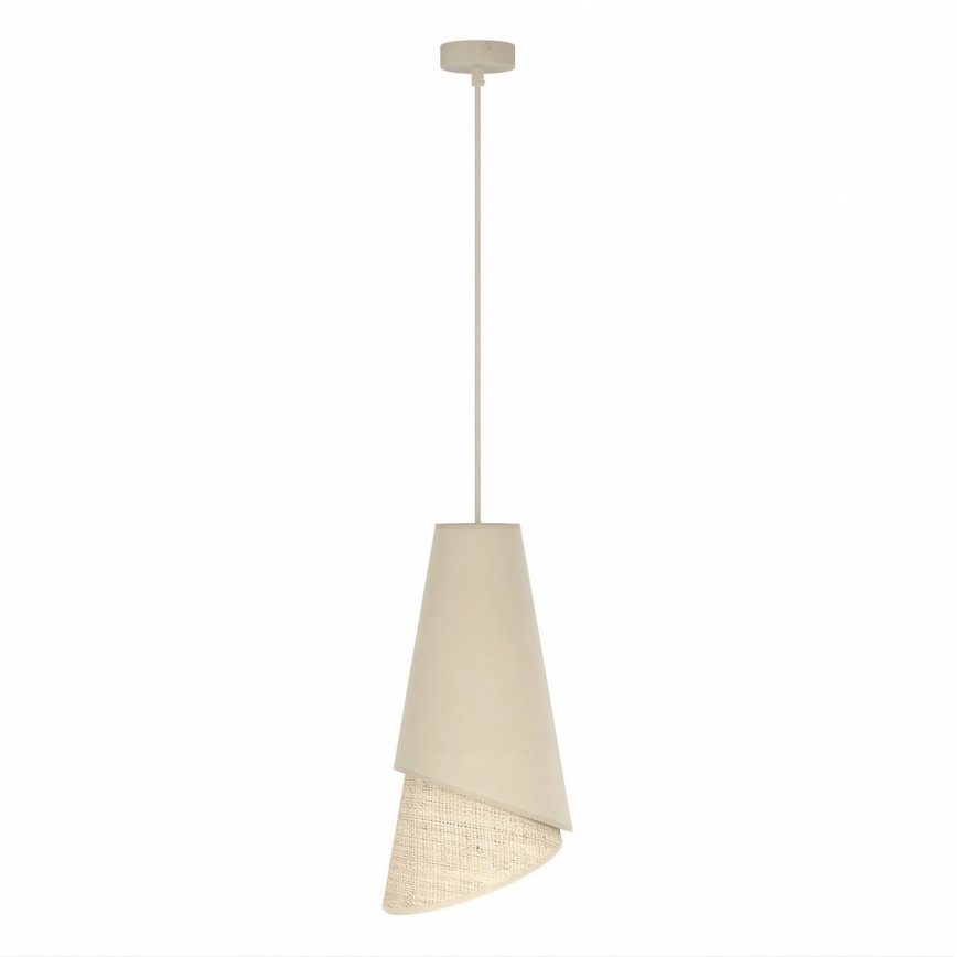 Luster na sajli MODA 1xE27/15W/230V bež/ratan