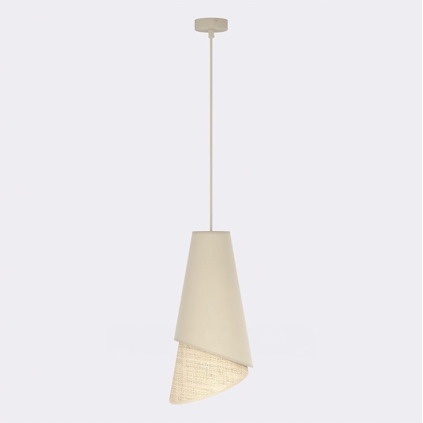 Luster na sajli MODA 1xE27/15W/230V bež/ratan
