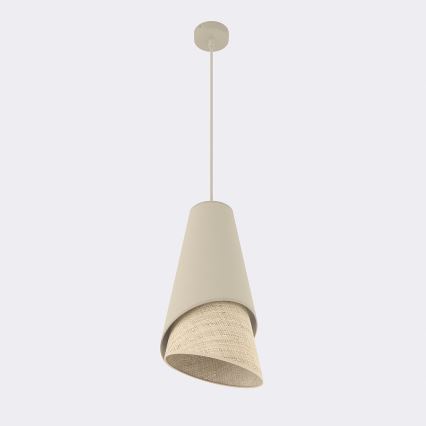 Luster na sajli MODA 1xE27/15W/230V bež/ratan