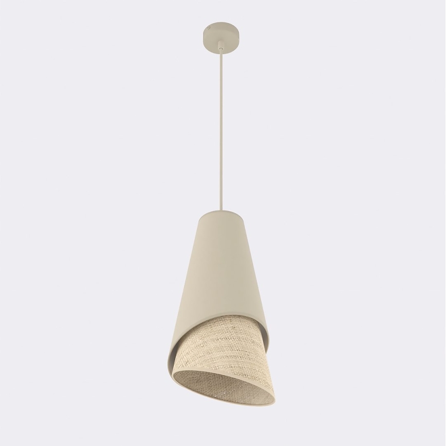 Luster na sajli MODA 1xE27/15W/230V bež/ratan
