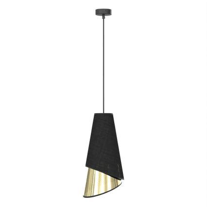 Luster na sajli MODA 1xE27/15W/230V crna/zlatna