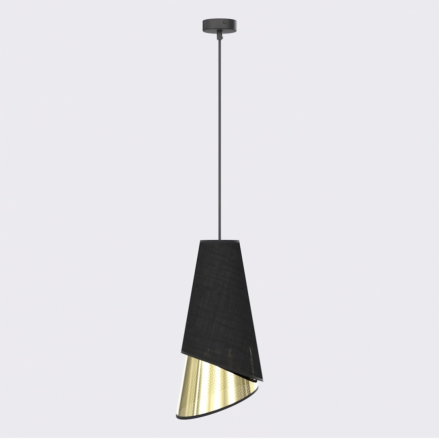 Luster na sajli MODA 1xE27/15W/230V crna/zlatna