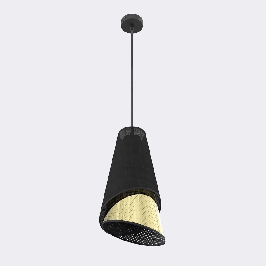 Luster na sajli MODA 1xE27/15W/230V crna/zlatna
