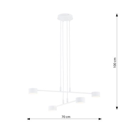 Luster na sajli MODUS 4xGX53/10W/230V bijela