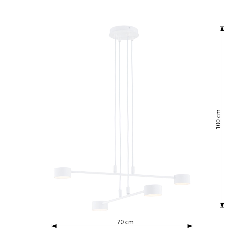 Luster na sajli MODUS 4xGX53/10W/230V bijela