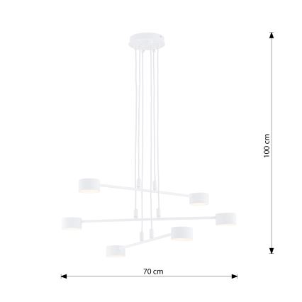 Luster na sajli MODUS 6xGX53/10W/230V bijela