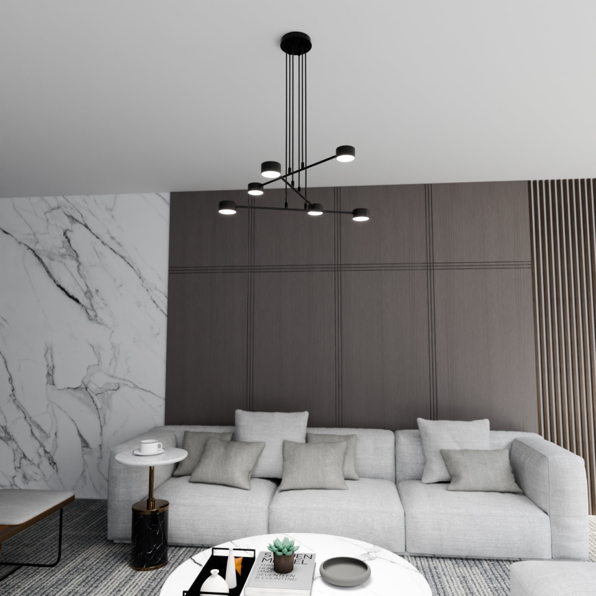 Luster na sajli MODUS 6xGX53/10W/230V crna