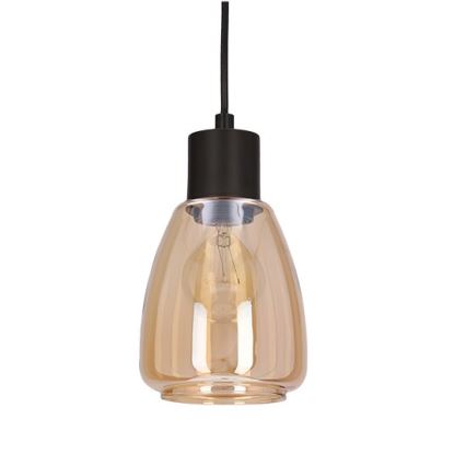 Luster na sajli MOLDO 1xE27/40W/230V crna/dimna bež