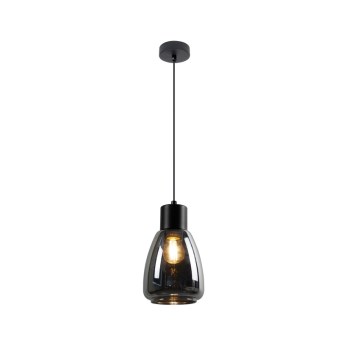 Luster na sajli MOLDO 1xE27/40W/230V crna/dimna crna